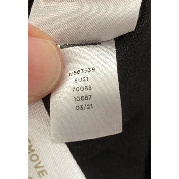 Loft Linen Blend Wide Leg Jumpsuit MEDIUM Black One Piece Minimalist - Picture 8 of 11